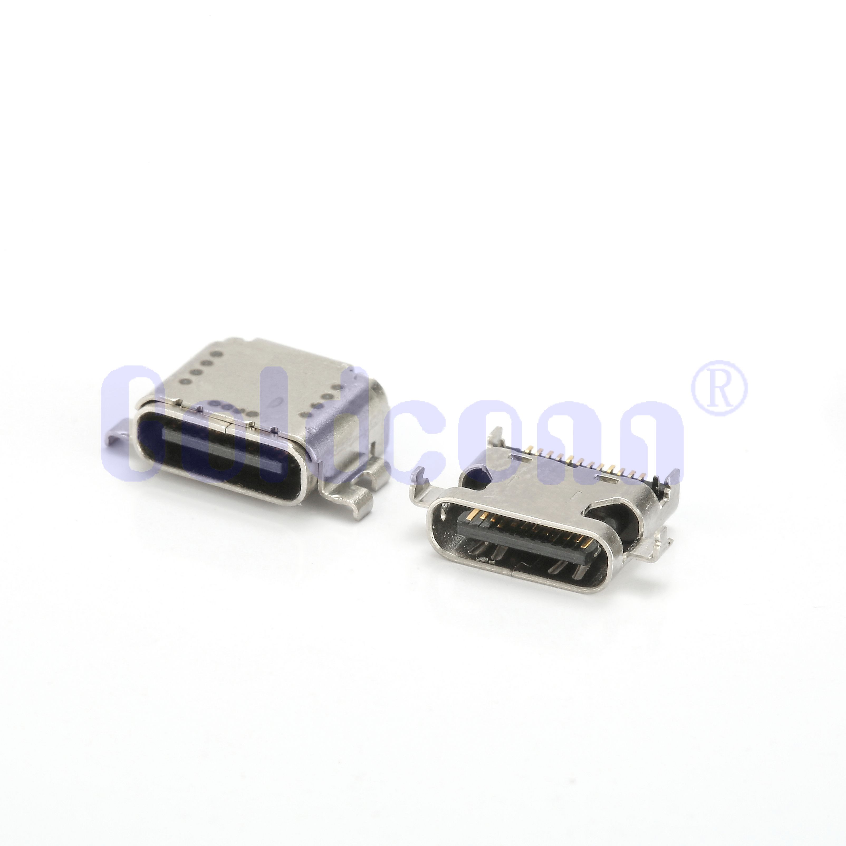 CF224-009SCB12R Type C USB 4.0 24PIN Female Connector,Single shell,Double mounting