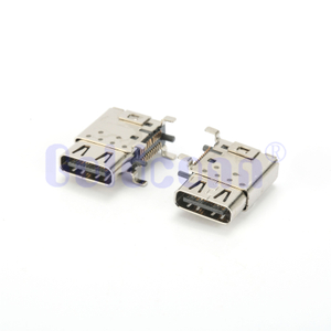 CF290-24SLB12R-02 Type C USB 4.0 24 PIN Female Connector Upright