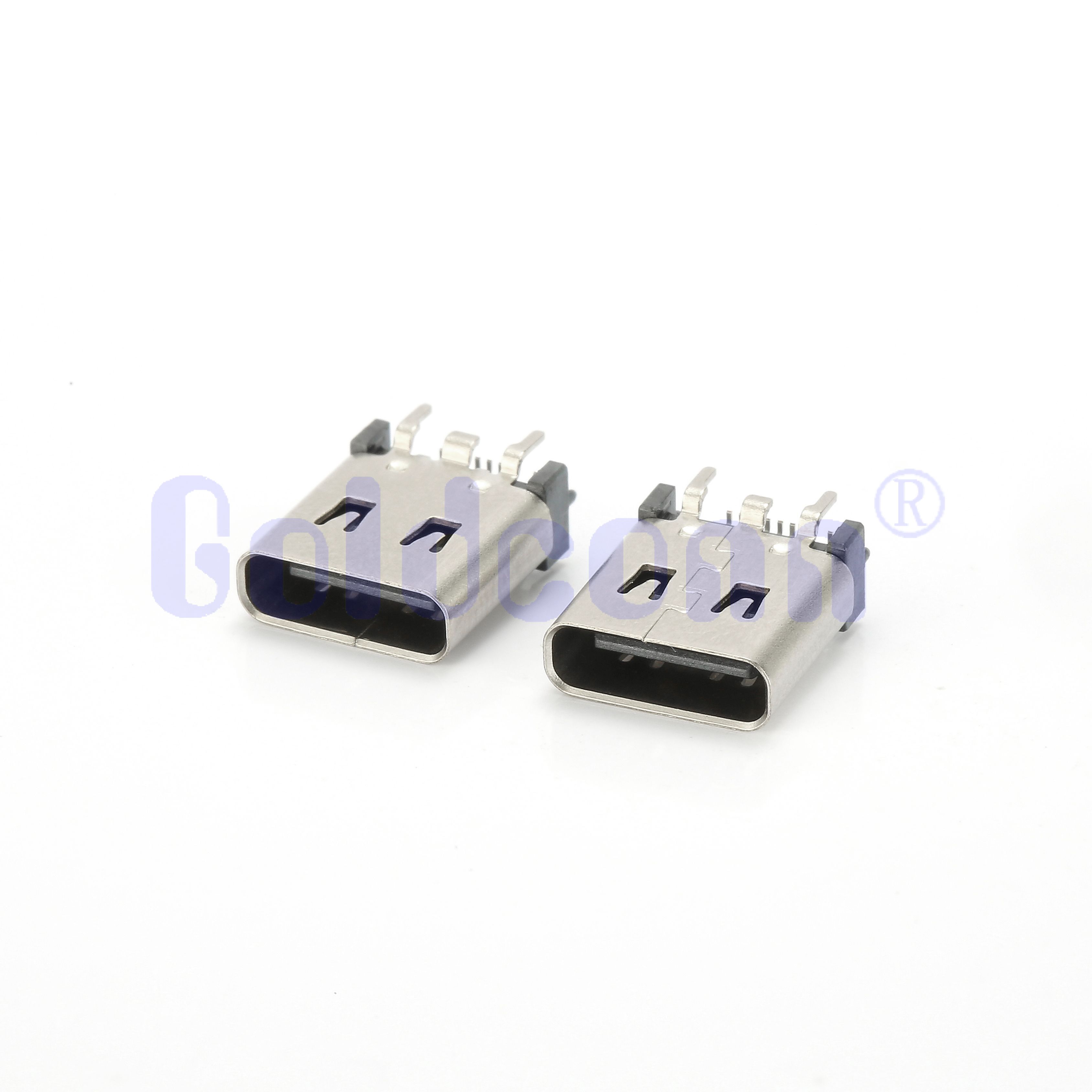 TYPE C 16PIN Female,H=10.0mm,Vertical Type, SMT Shell