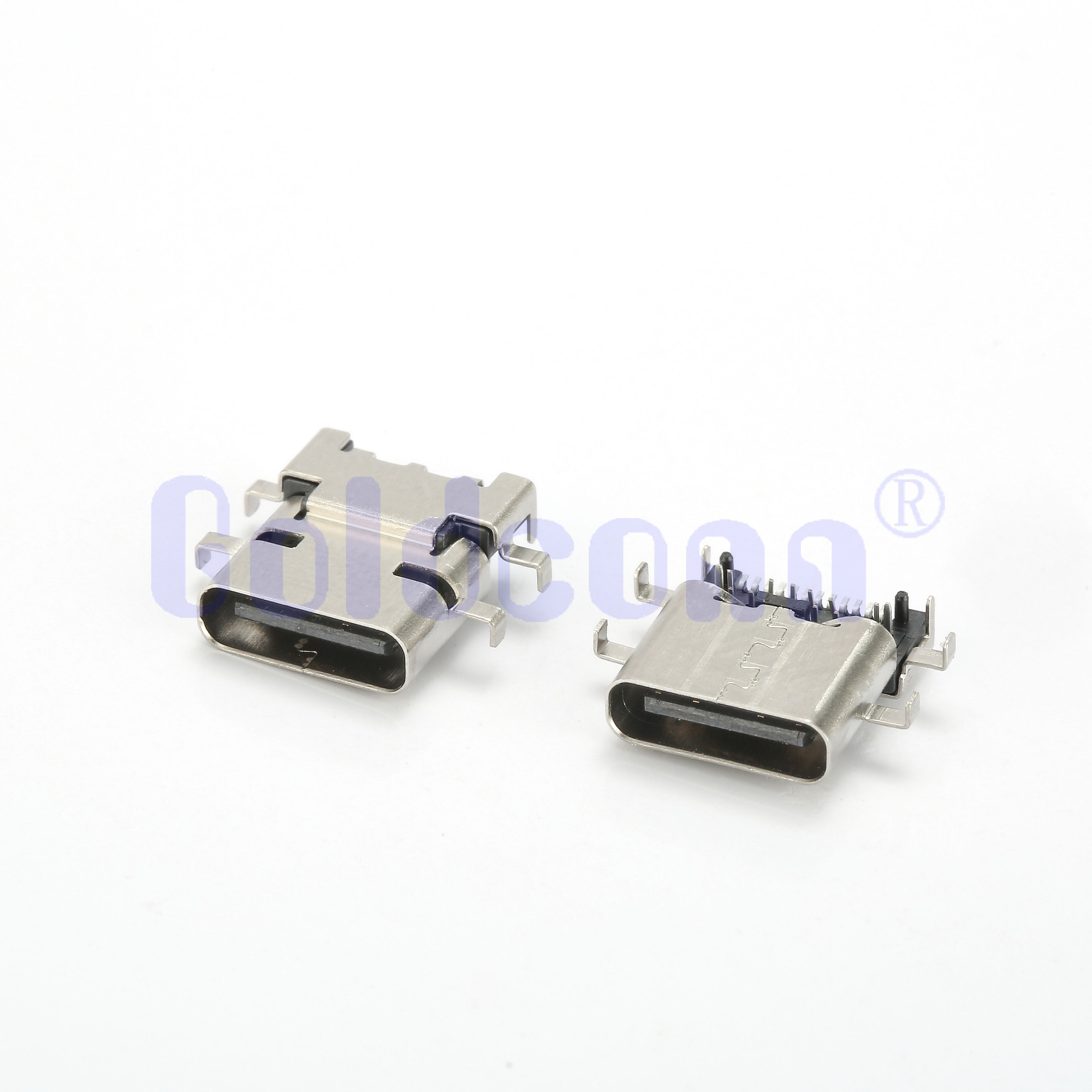 CF324-009SLB02R-C3 TYPE C TID USB Female 24PIN, Sink Front DIP/ Rear SMT