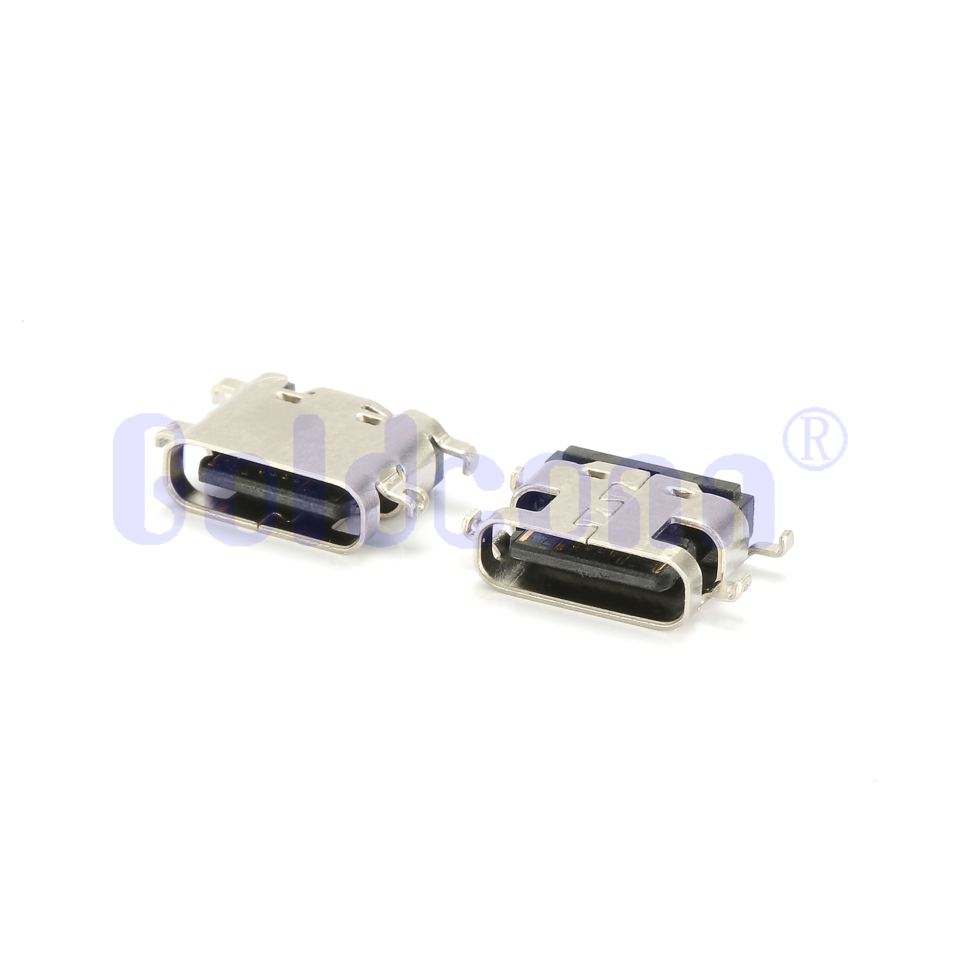 USB C 16PIN Female Sinking 1.86 ,L=6.5, SMT Single Row