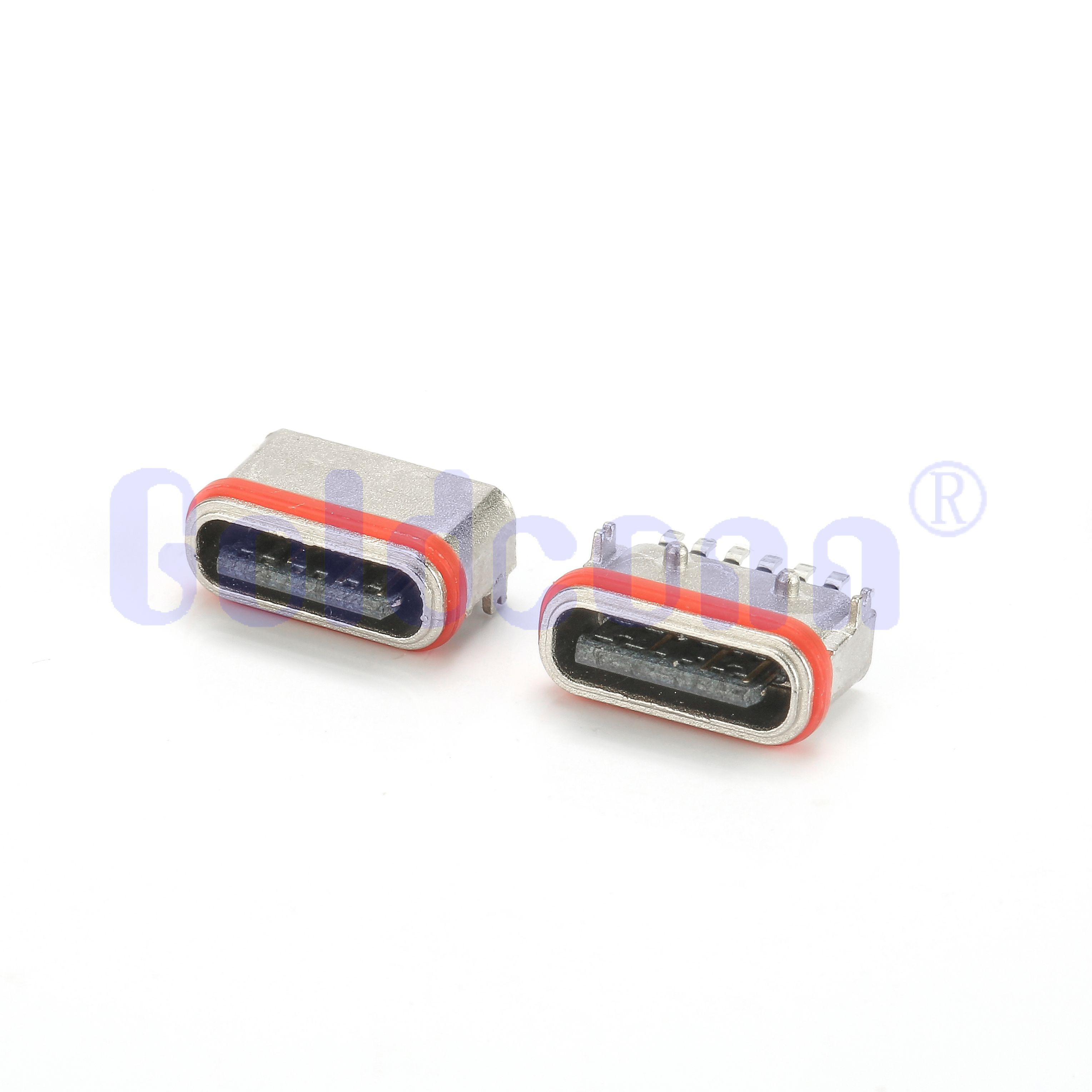CF196-06SCB01R-22 Type C USB 6PIN Female Connector Waterproof SMT