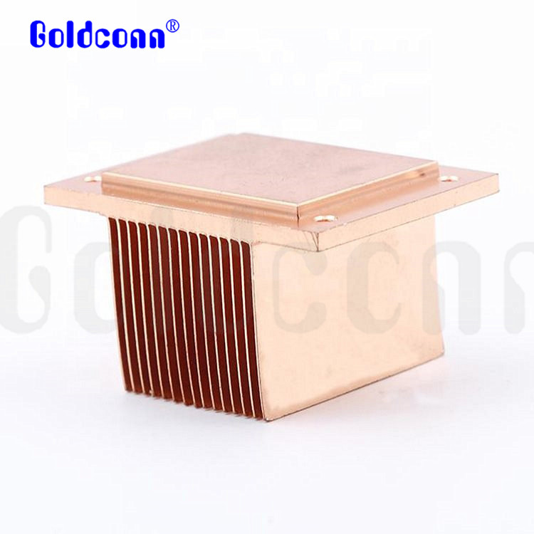 Skived Copper Heatsink in Goldconn